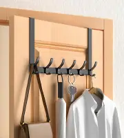 Over The Door Hooks Hanger with 11" Extended Arms, Fit 1 3/8" Door, Tool-Free...