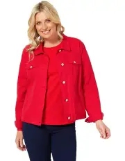 [Fella Hamilton] Collared Suzy Jacket in Red
