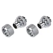 Hose Fitting Quick Connector Set G1/4 for Water Cooling System Silver 2pcs