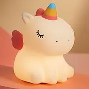 Kids Night Light for Bedroom,Cute Duck Decor Lights Touch Lamp,Gift Rechargeable Nightlight,Anime Night Lamps, Funny Gifts USB Portable Wireless Dimmable Ducks Feeding Bed Lamp (Unicorn)