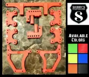 TAMIYA CLODBUSTER BUMPER/SERVO, LINK MOUNTS, REAR LOCKOUT. IMPROVED DESIGN!