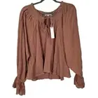 Olivaceous Mauve Long Sleeve Loose Fit Top Medium