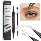 2 in 1 Trailott Eyebrow Pen + Brush,Hellokiss Liquid Microblading Eyebrow Pen