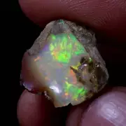 11.20 Ct Natural AAA+ Ethiopian "Play-Of-Color" Ultra Fire Opal Rough Gemstone