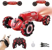 APOZGAR Upgraded Hand Gesture Sensing RC Stunt Car with Lights Music, 4WD Remote Controlled Transform, Double Sided Vehicle 360° Spins Fog Racer, All Terrains Monster Truck for Boys Kids