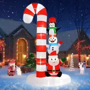 Christmas Candy Cane Santa Snowman Penguin Airblown Inflatable Decor BlowUp Lawn