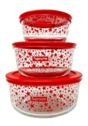 SUPREME x PYREX Bowls Sets of 3 Brand New In Box - Ships Fast!