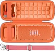 Baval Hard Portable Case Compatible with JBL Flip 7/Flip 6 Portable Wireless Bluetooth Waterproof Speaker(Golden Orange Case)