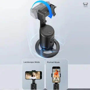 360° 自動面部跟踪雲台桌面自拍穩定器機器人攝像師帶可調節鏡頭穩定底座手機支架,適用於智能手機 Vlog 直播視頻聊天