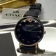 COACH手錶, 女錶 36mm 玫瑰金圓形精鋼錶殼 黑色簡約, 星空款錶面款 CH00009