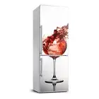 3D Refrigerator Self Adhesive Removable Sticker Decal Food A glass of wine