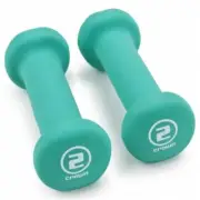 Brybelly Holdings SWGT-002 Pair of 2 lbs Teal Neoprene Body Sculpting Hand We...