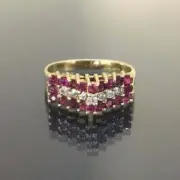 1.60 Ct Simulated Round Cut Red Ruby Diamond Cluster Engagement Ring 925 Silver