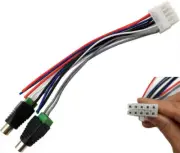 15CM For Dual TBX10A Amplifier Power Input Speaker Wire Harness 10 Pin Plug RCA