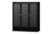 Oikiture Shoe Cabinet Shoes Storage Rack Organiser 3 Doors Shelf Black
