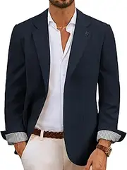 [PJ PAUL JONES] Mens Casual Sport Coats Lightweight Two Buttons Blazer Jackets
