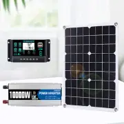 10000W Power Inverter Solar Generator With 200W Solar Panel Home Complete KitsD9