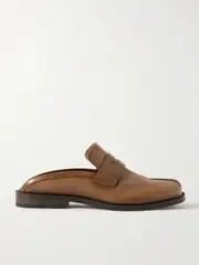 [Maison Margiela] Maison Margiela - Tabi City Leather Split-toe Loafers - Tan - IT41 IT 41 Brown