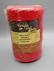 THE LARGO WEST~Vtg Red Florida Cord Macrame Cord~Style 450~300 Ft~100 Yds