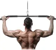 LAT Pull down Bar, Detachable LAT Pulldown Attachment with Swivel Joint Wide Gri