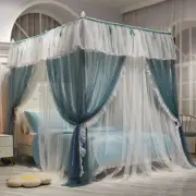 Double Layers Netting For Bed Canopy Valances Dust Proof Mosquito Net With Tubes