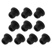 10PCS Silicone Plugs, 2/5in Salt Shakers Hollow Sealing Plug for Oils, Black