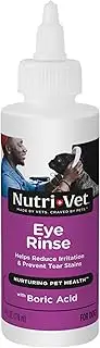 Nutri-Vet Eye Rinse for Dogs - Gentle Formula to Soothe Irritated Eyes and Prevent Tear Stains - 4 oz