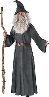 Morph Wizard Costume Men With Wig Warlock Robes Grey Wizard Outfit Adults Halloween Costumes For Men