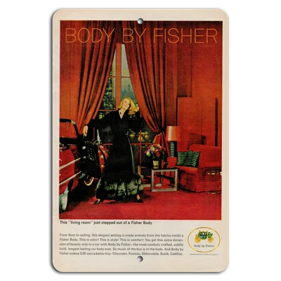 Vintage Elegance: Body by Fisher Retro Sign