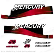 Fits Mercury 50hp FourStroke EFI Decal Kit 2004 (Red) Outboard Motor Stickers