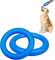 Upgrade 2 Pack Outdoor Dog Toy, Dog Ring Toy Training Ring Flying Discs Pet Chewers for Aggressive Small Medium Puppy Training Fetching Throwing Catching Interactive Play