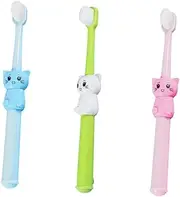 EXHUMKY Adorable Cartoon Toothbrush Set for Toddlers 2-10 Years Old Soft Bristles Toothbrush