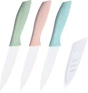 shoplease Chef Knives Set, 3 Piece Ceramic Knives, 4 inch Fruit Knife is Suitable for Most Vegetables, Fruits and Meats