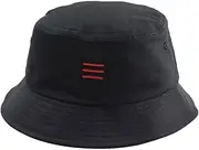 [Generic] Big Head Man Bucket Hat - Stay Cool and Stylish in Any Setting Unisex Panama Cotton Hats Size Plus Easy to Carry, Black red Three Fish, XXL Size fits 63-65c