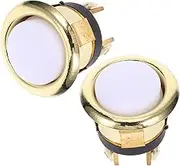 2PCS Doorbell Lighted Round Button Weatherproof Doorbell Chime Button Push Button for Home Decor