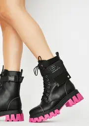 [Koi Footwear] Purple Banshee Combat Boots
