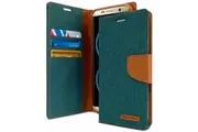Mercury Goospery Canvas Fabric Diary Case For Galaxy S10e - Green