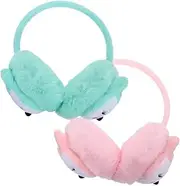 [WRITWAA] Boys and Girls Earmuffs 2 Pack Sleeping Ear Muffs for Winter Cover Your Ears from Cold Girls Earmuffs Lovely Ear Muffs