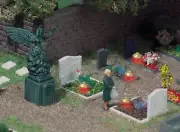 Busch 5404 HO/OO Gauge Graves with Lights