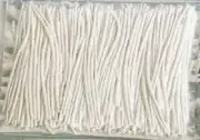 Raw Cotton Kesar Tip Wicks Hand Made Long Shape Ghee Phool Diya Batti White