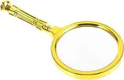 Ergonomic Handle Magnifier High Definition Reading Glass Gold Plated Magnifying Tool