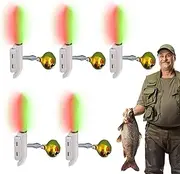 Fishing Glow Sticks - Night Fish Strike Alert Glow Stick - Reusable LED Fishing Alarms Set of 5 for Night Camping Hiking Survival Bonfire Outdoor Activities