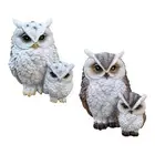 Owl Statue Bird Scarecrow Keep Birds Away Crafts Home Decor Animal Bird