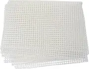 SEWACC Rug Hooking Mesh Tapestry DIY Canvas for Craft Projects White Rug Making Material for Coasters Pillows Custom Rugs for Home Decor