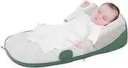 Xoxomeg Baby Lounger, Baby Bed Anti Reflux, 0-30° Height Adjustable Relieves Vomiting Milk, Portable Durable and Washable (Green)