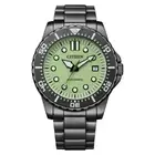 Citizen Mechanical Automatic Stainless Steel Black Green 43mm Watch NJ0177-84X