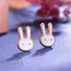 絢彩家【OSMAR】童趣卡通兔兔 無耳洞黏貼式耳環 附10對貼紙補充包