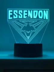 Essendon Football Club AFL Footy Bombers 3D Acrylic LED Lamp USB Table Light