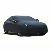 XL Black Waterproof Oxford fabric Outdoor Car Cover Thick Rain UV Resistant