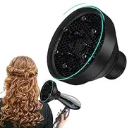 Diffuser Attachment For Wavy Hair, Professional Hairdryer Diffuser For Even Heat Distribution, Salon Tool For Curly Hair Fits Most Kinds Of Blow Dryer, Reduces Frizz & Adds Volume